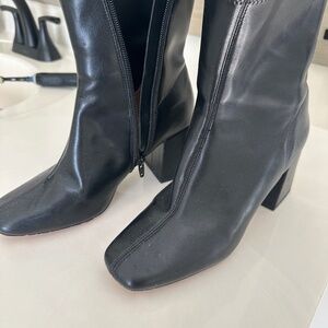 Black boots from Anthropologie